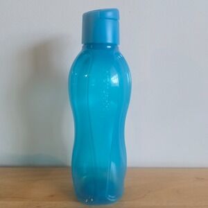 Tupperware Eco Water Bottle Unisex 750ml 25oz Blue Reusable Flip Top Ergonomic